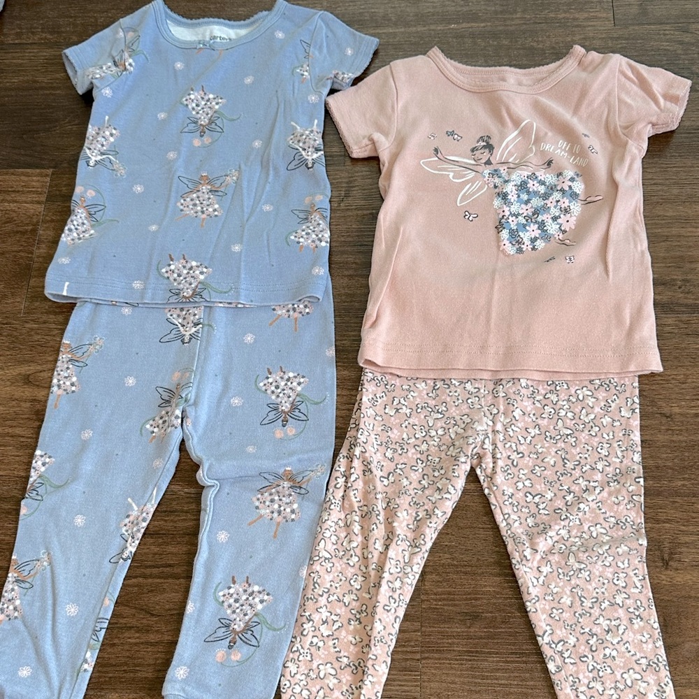 Carter’s fairy pajama set. Size 2T.